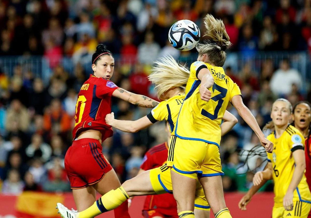 El España- Suecia en La Rosaleda, en imágenes