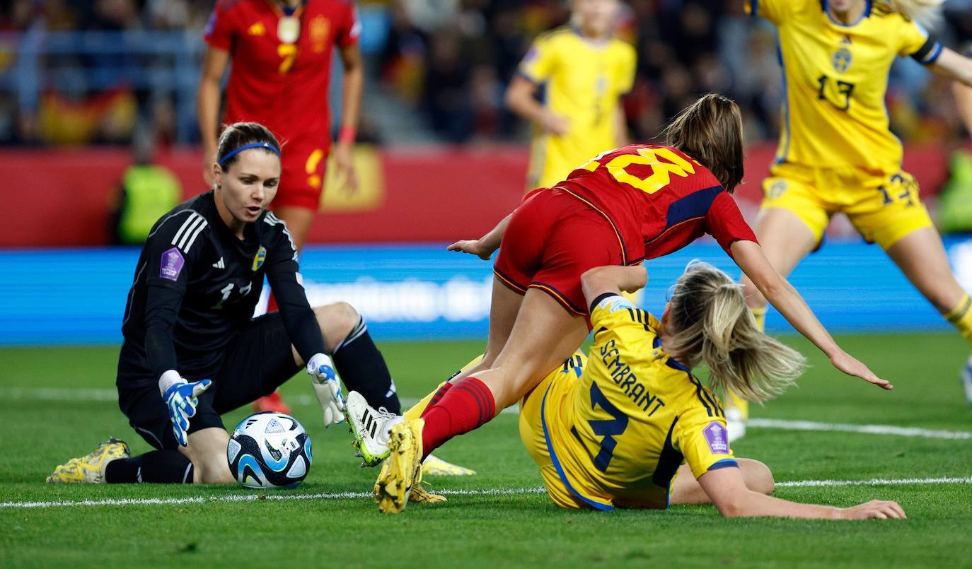 El España- Suecia en La Rosaleda, en imágenes