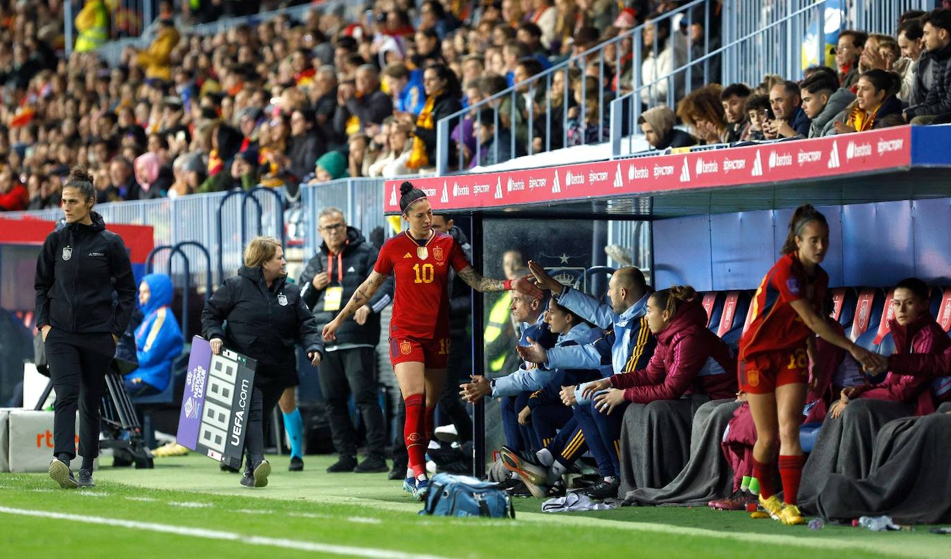 El España- Suecia en La Rosaleda, en imágenes