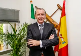 El delegado de la Fiscalía Especial Antidroga de Marbella, Carlos Tejada, recibe a SUR en su despacho.