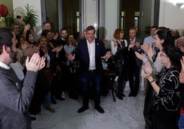 Teo López Navarrete, en la noche electoral de este martes.