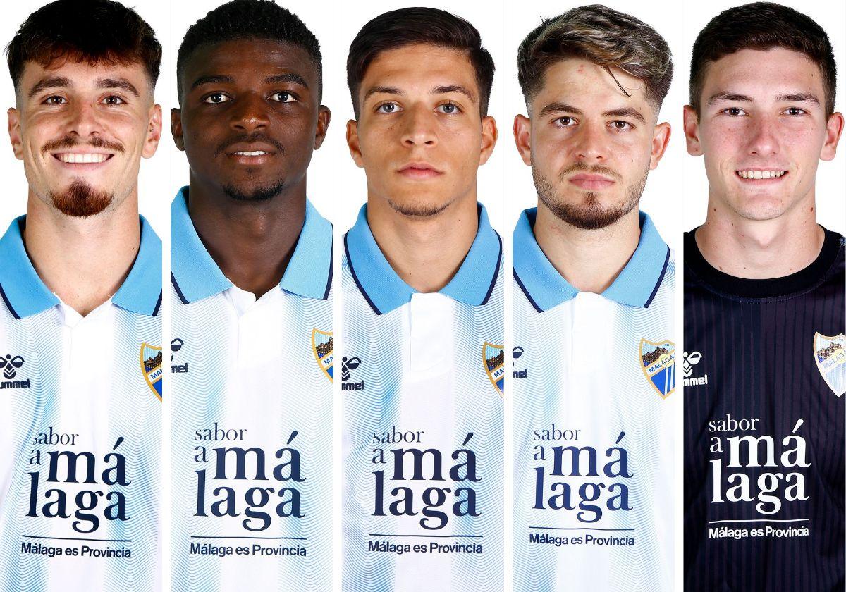 El Málaga anuncia las renovaciones de Haitam, Carlos López, Dani Lorenzo, Moussa y Murillo