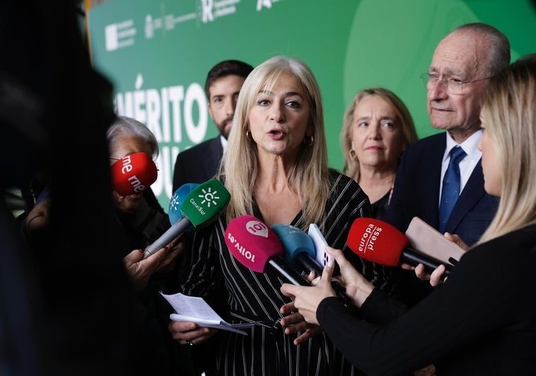 La consejera de Educación, Patricia del Pozo, esta mañana en Málaga.