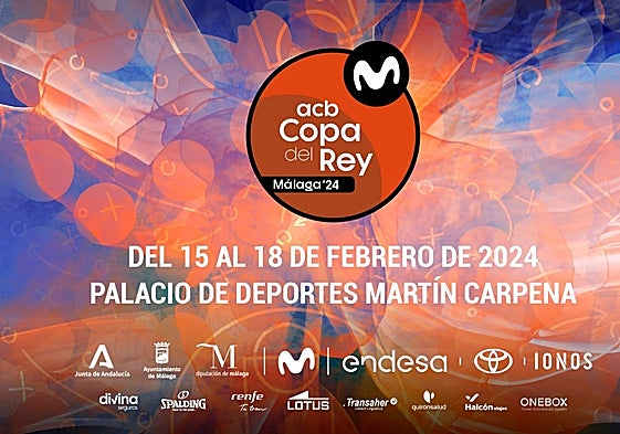 El cartel de la Copa del Rey de baloncesto de Málaga de 2024.