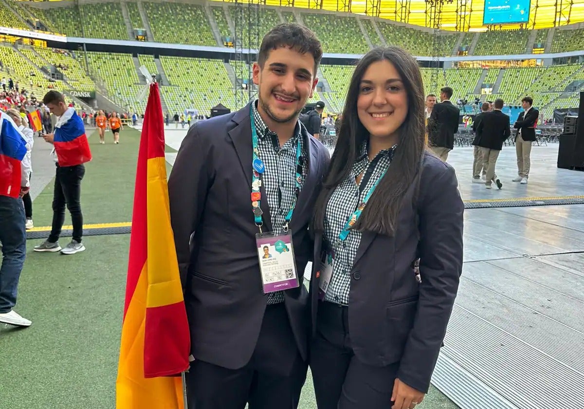 Javier López y Lucía Cabrera, en el AmberExpo Gdansk.