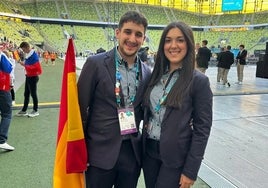 Javier López y Lucía Cabrera, en el AmberExpo Gdansk.