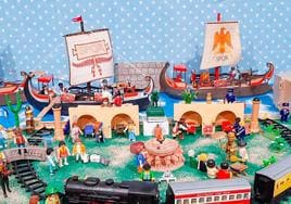 Belén solidario de Playmobil en el Málaga Nostrum.