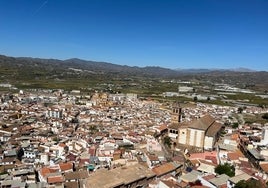 Vista panorámica del casco urbano veleño desde la zona de La Fortaleza.