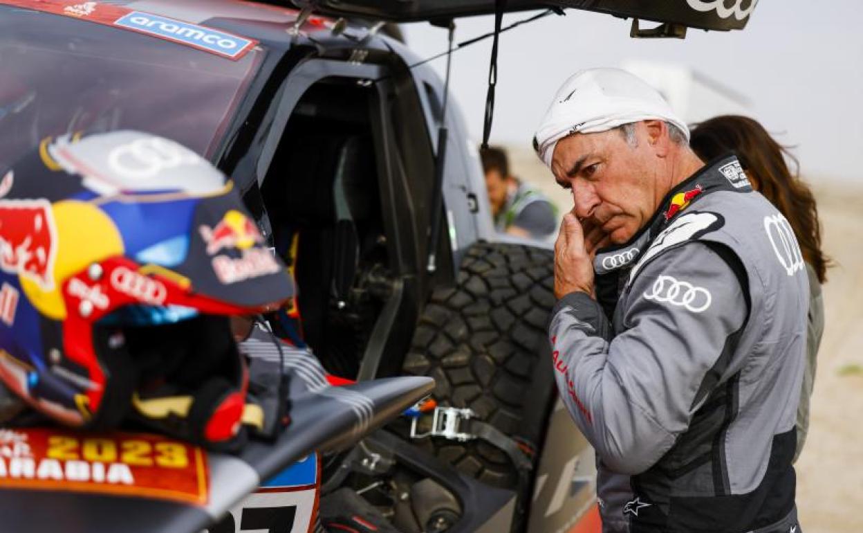 Carlos Sainz, durante el Dakar.