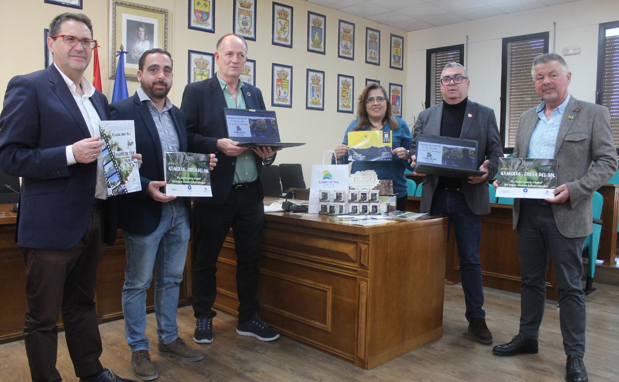 Acto de presentación de la promoción de la Axarquía en Fitura, este jueves en la Mancomunidad Oriental. 