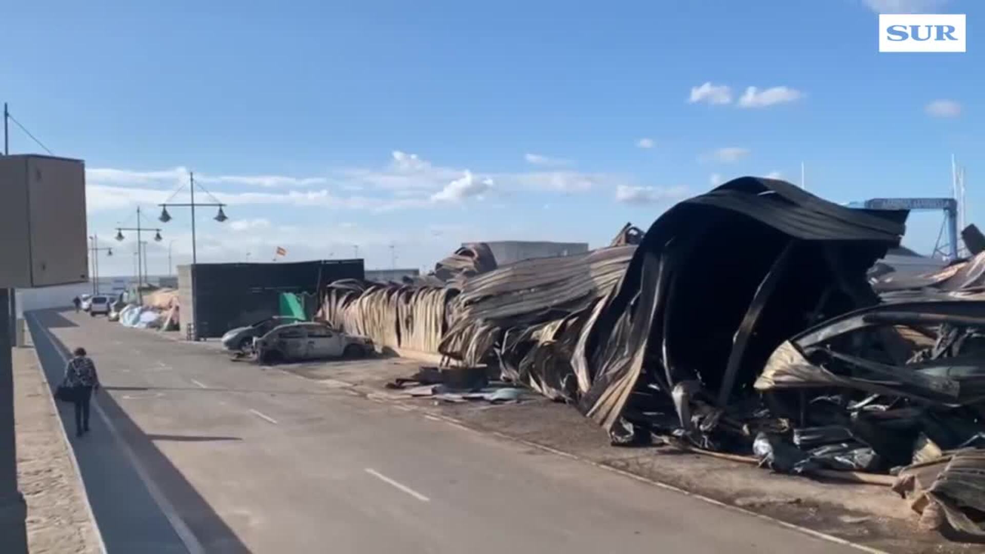 Incendio en el puerto de la Bajadilla en Marbella: así quedó la zona afectada el día después