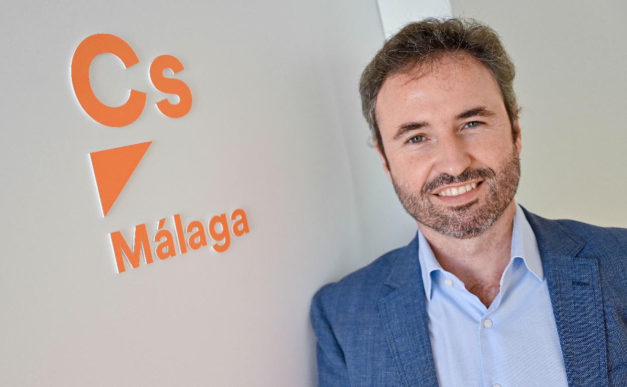 Díaz, en la sede provincial de Ciudadanos en Málaga, en una imagen de archivo. 
