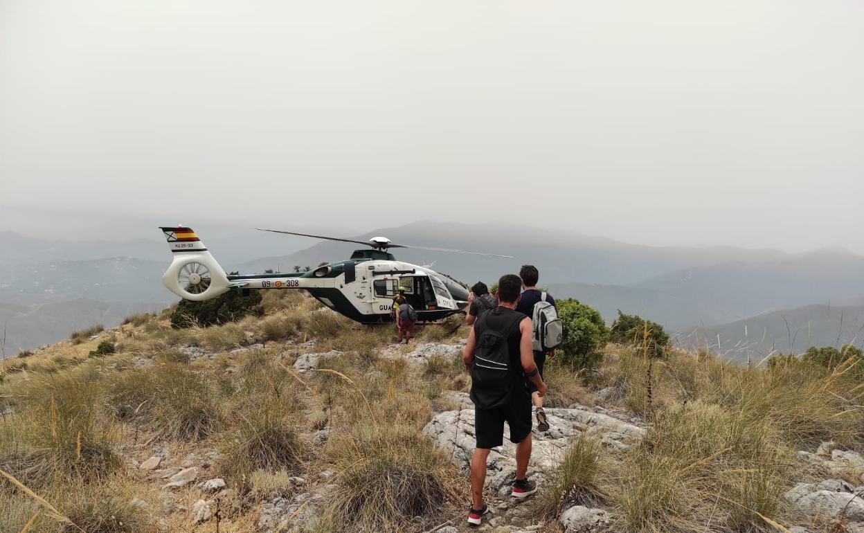 Imagen de un rescate de la Guardia Civil en la provincia. 