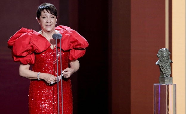 Blanca Portillo, en los últimos premios Goya, durante su discurso tras obtener el galardón. 