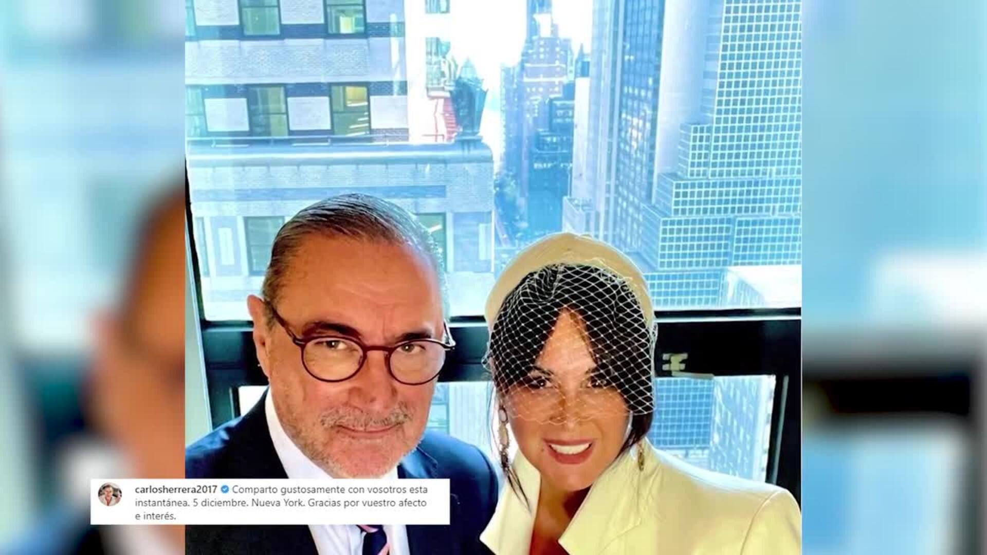 Carlos Herrera comparte la primera imagen de su boda secreta con Pepa Gea