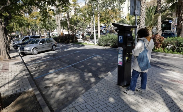 La zona azul de Huelin, activada hace dos años, tiene uno de los índices de uso más bajos. 