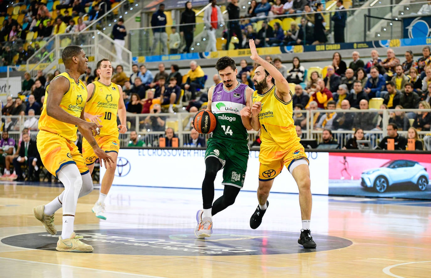 Derrota del Unicaja ante el Gran Canaria (88-70). 