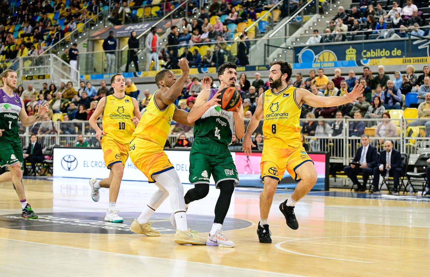 Derrota del Unicaja ante el Gran Canaria (88-70). 