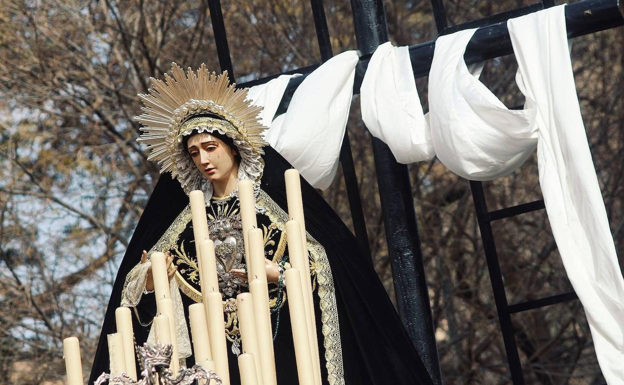 La Virgen del Sol, en su salida procesional del pasado año. 