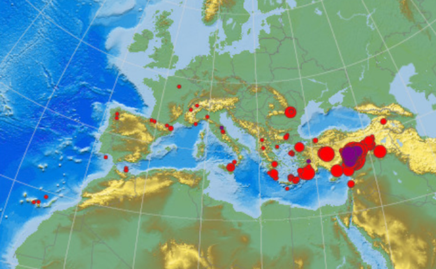 Terremotos registrados el 6 de febrero de 2023.