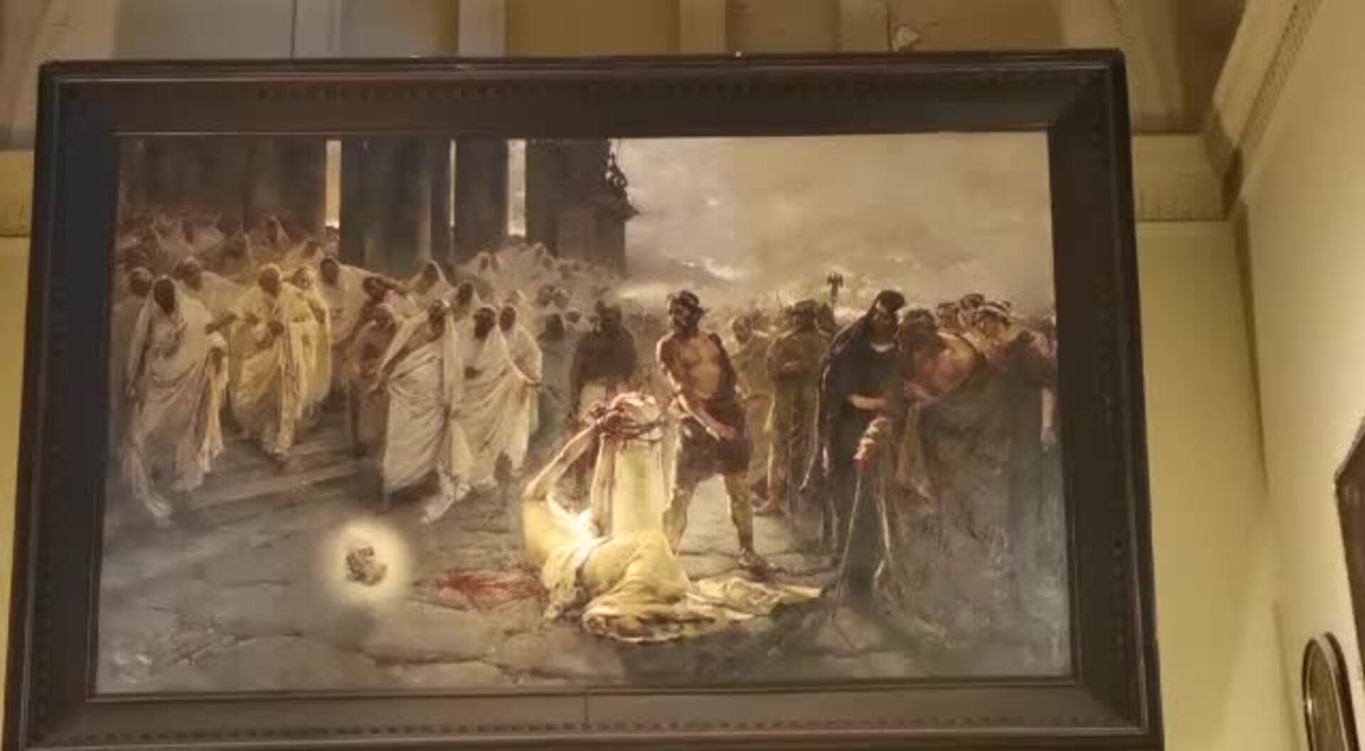 Descendientes del pintor Simonet fuerzan la restauración de su gran cuadro en la Catedral de Málaga