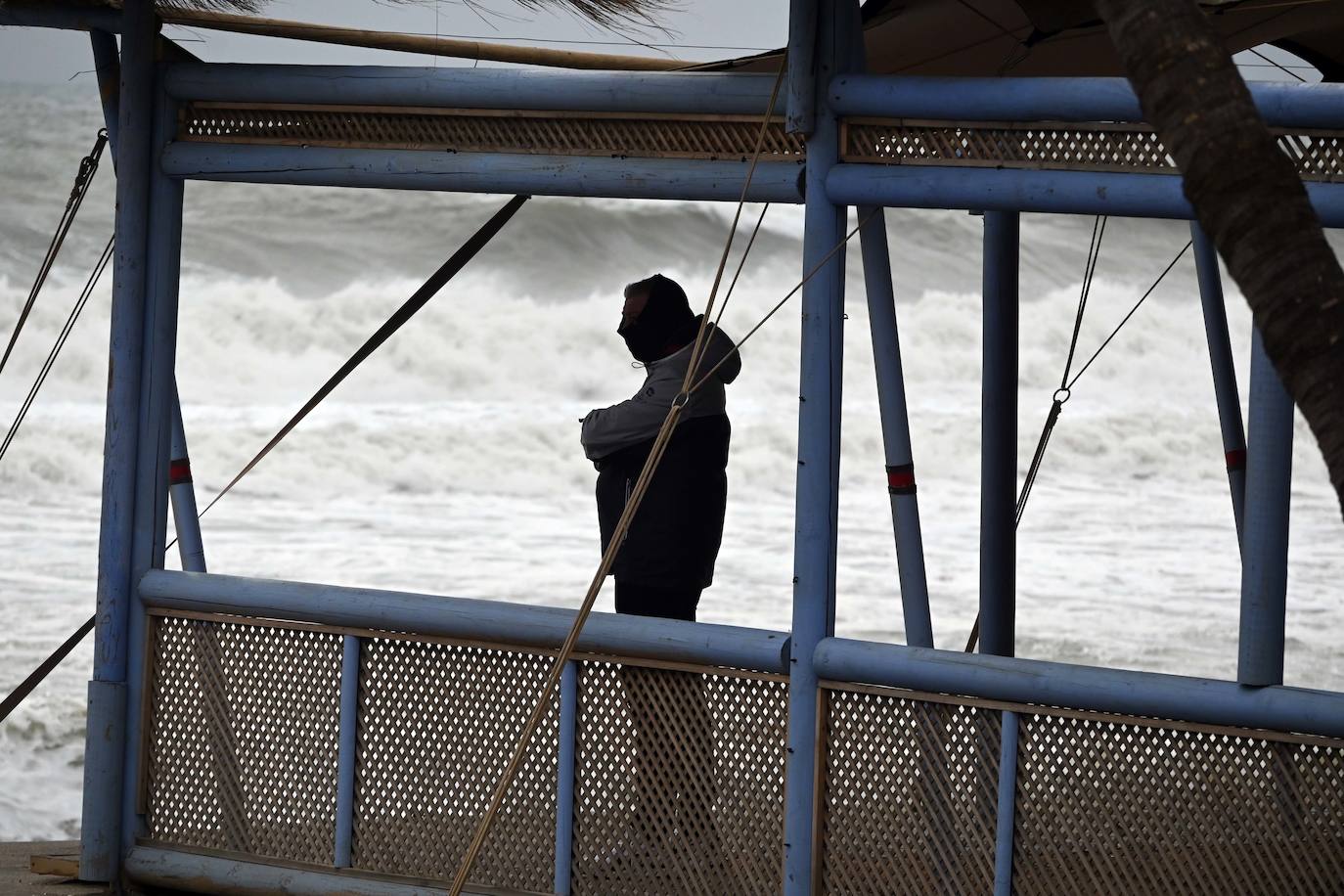 Incidencia del temporal en las playas de Marbella 