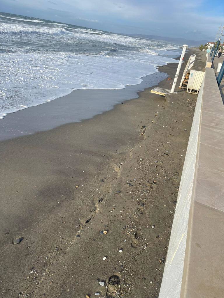 En la Axarquía, las playas de Nerja, Torre del Mar y Torrox se vieron afectadas 