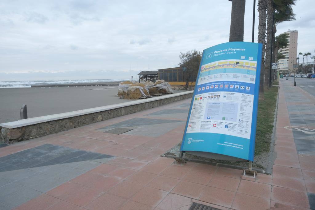 Paseo marítimo de Torremolinos, este sábado.