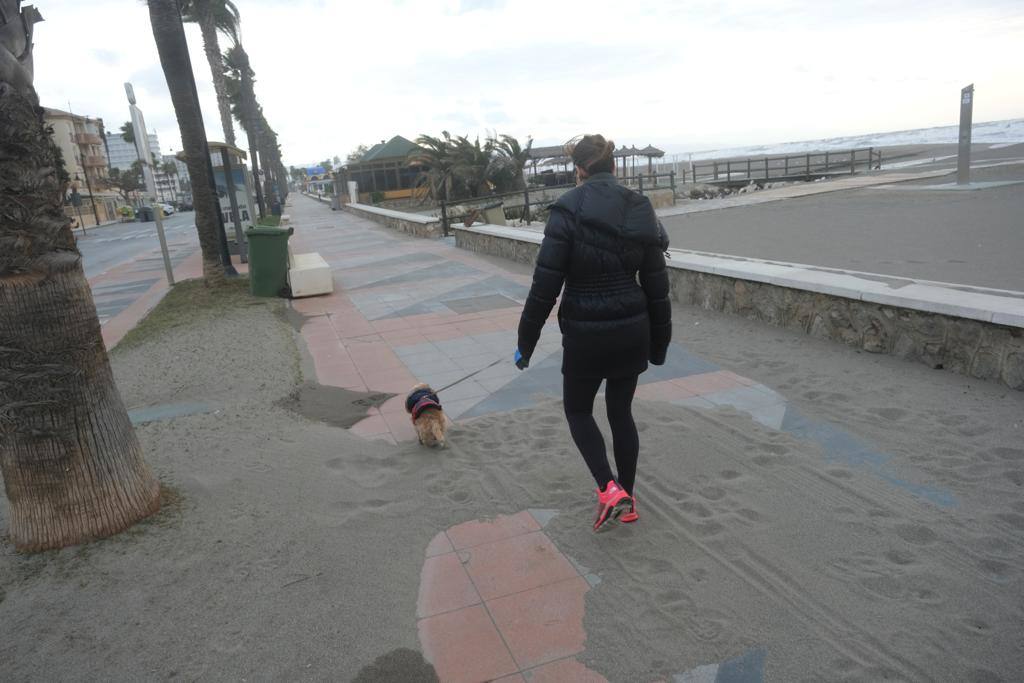 Paseo marítimo de Torremolinos, este sábado.