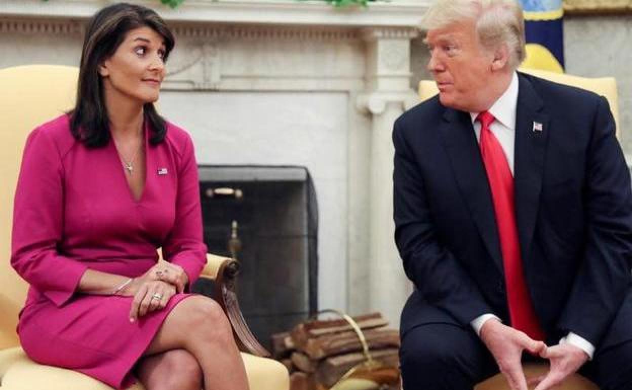 Nikki Haley y Donald Trump, en una imagen de archivo