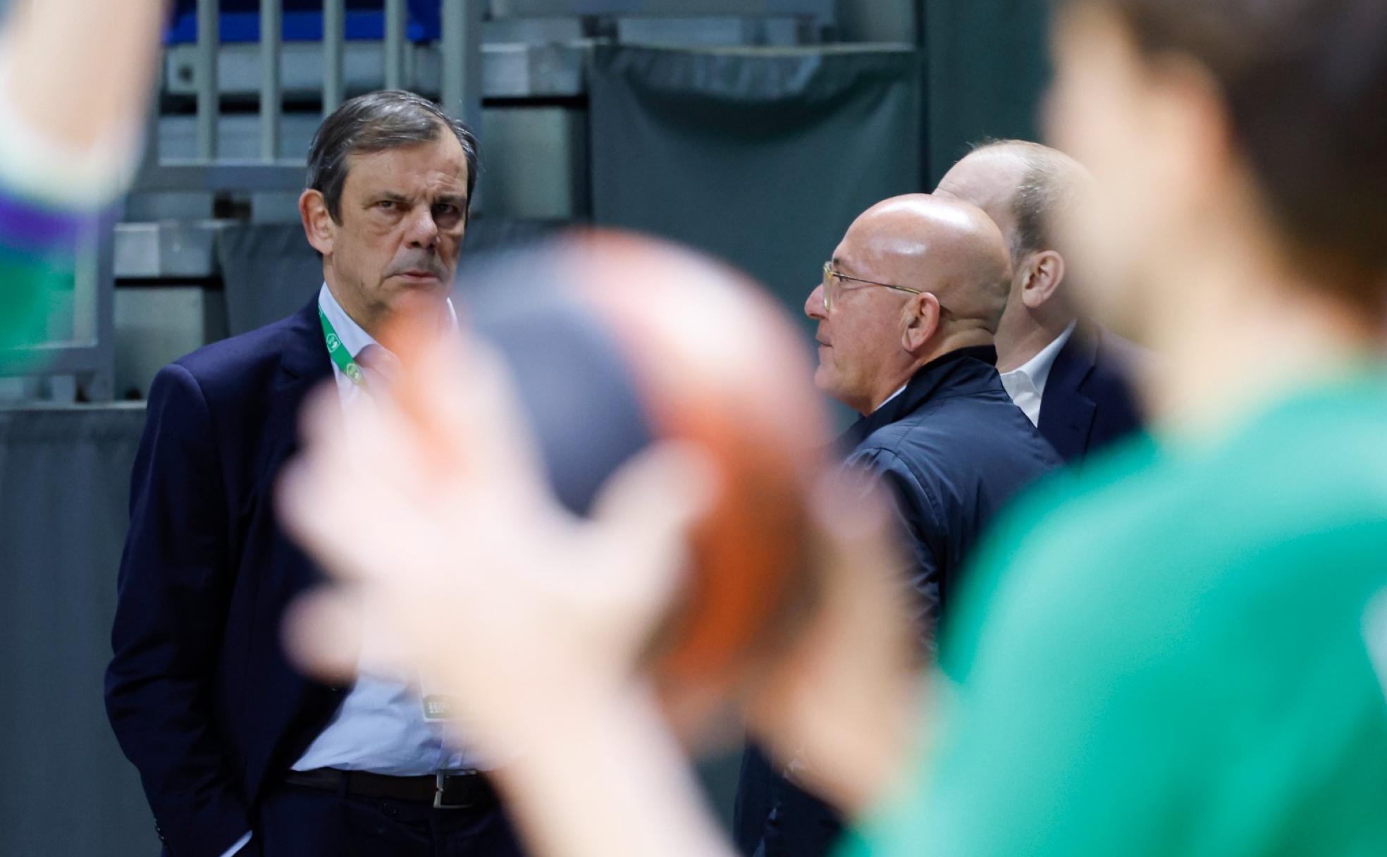 Juanma Rodríguez, el pasado domingo antes del partido frente al Baskonia. 