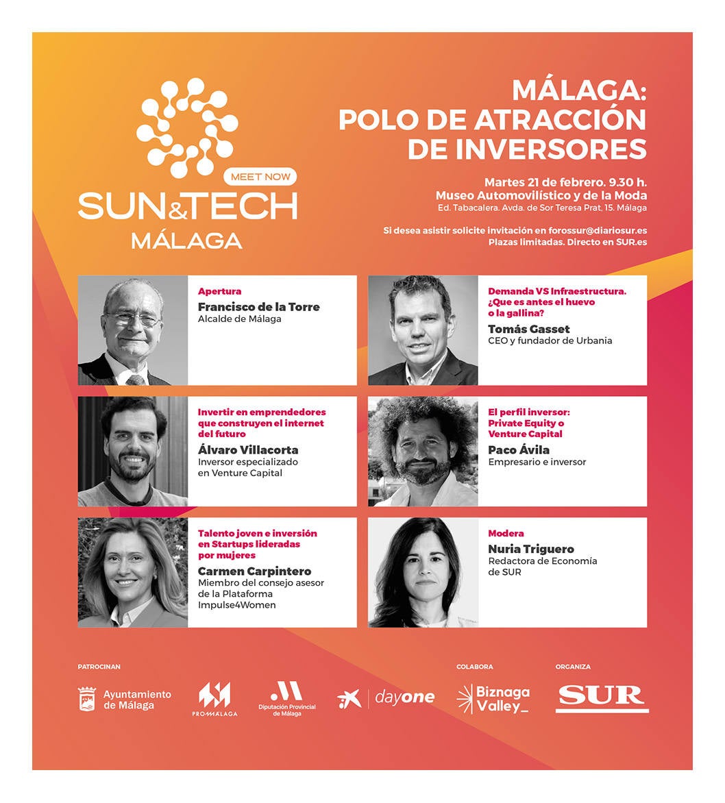 Sun&Tech Málaga Meet Now analiza el potencial de la ciudad como polo de atracción de inversiones