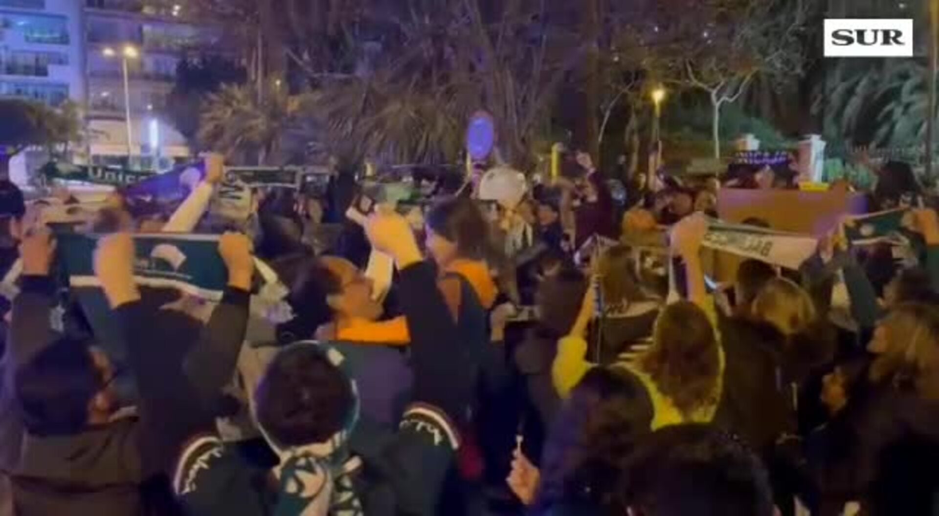 Los malagueños se echan a la calle para celebrar el triunfo del Unicaja en la Copa del Rey de baloncesto
