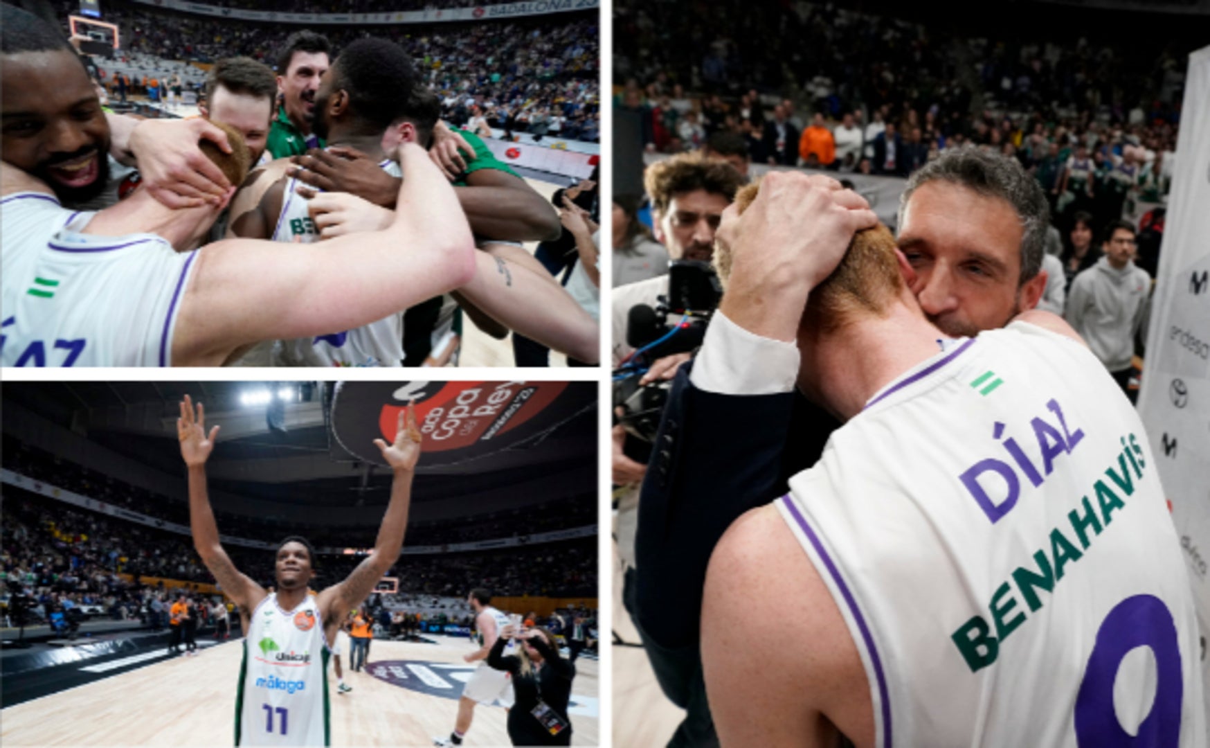 Vídeo de la gran primera celebración del Unicaja tras ganar la Copa del Rey