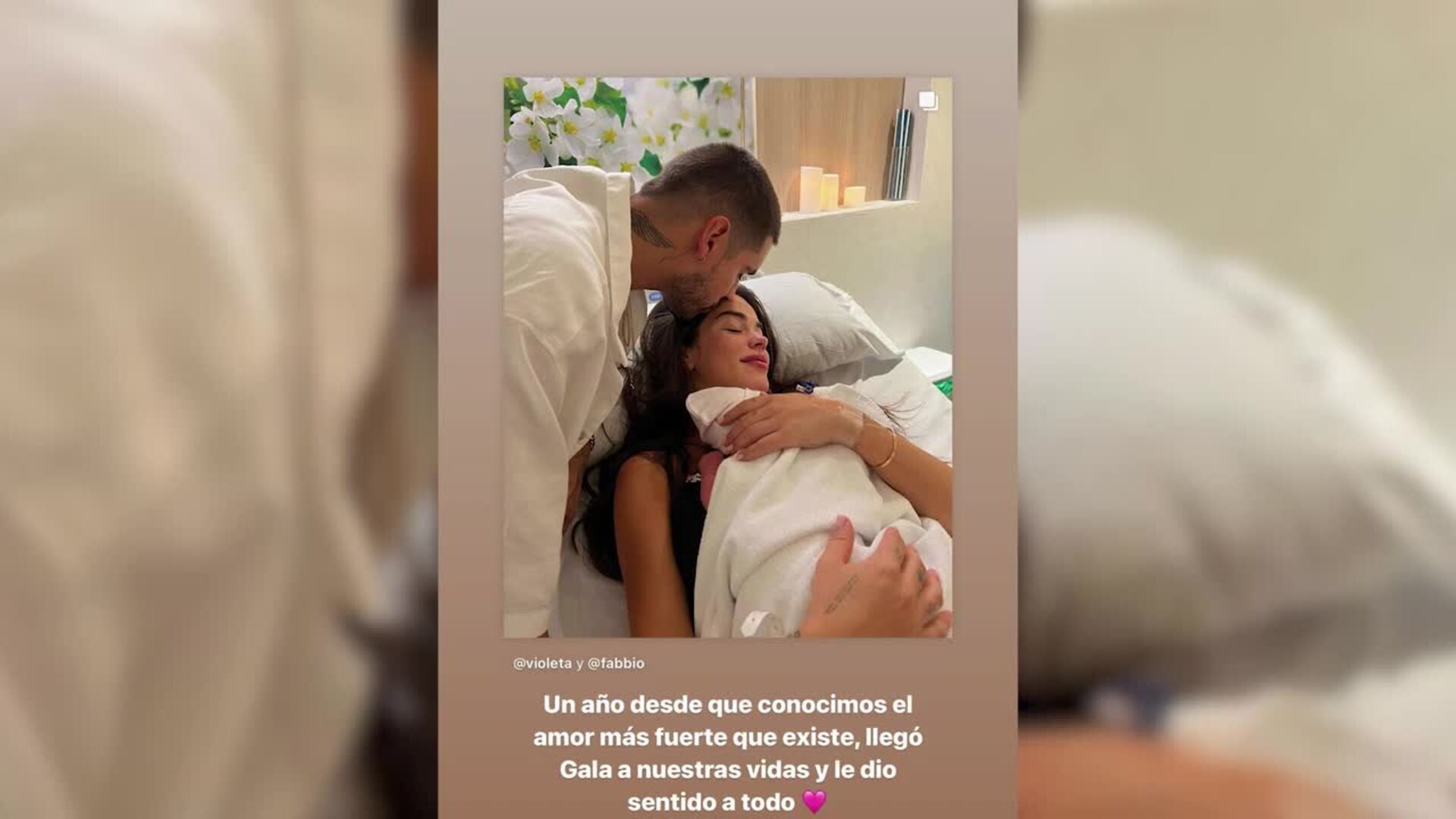 Violeta Mangriñán y Fabio Colloricchio celebran el primer año de vida de su hija Gala