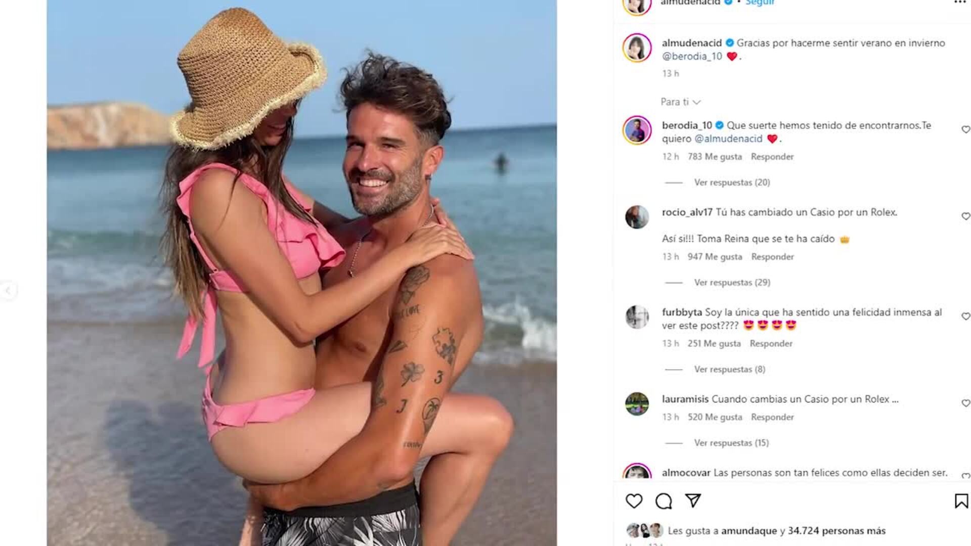 Almudena Cid comparte las primeras imágenes con su pareja Gerardo Berodia