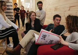 Antonio Banderas, en las audiciones para el musical 'A Chorus Line'.