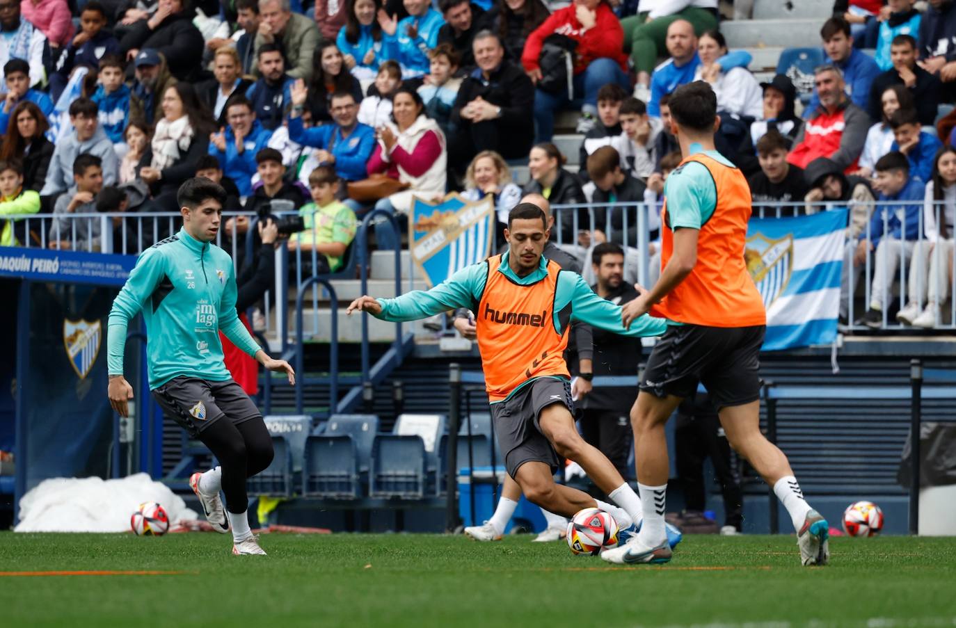 Las mejores fotos del entrenamiento de puertas abiertas del Málaga