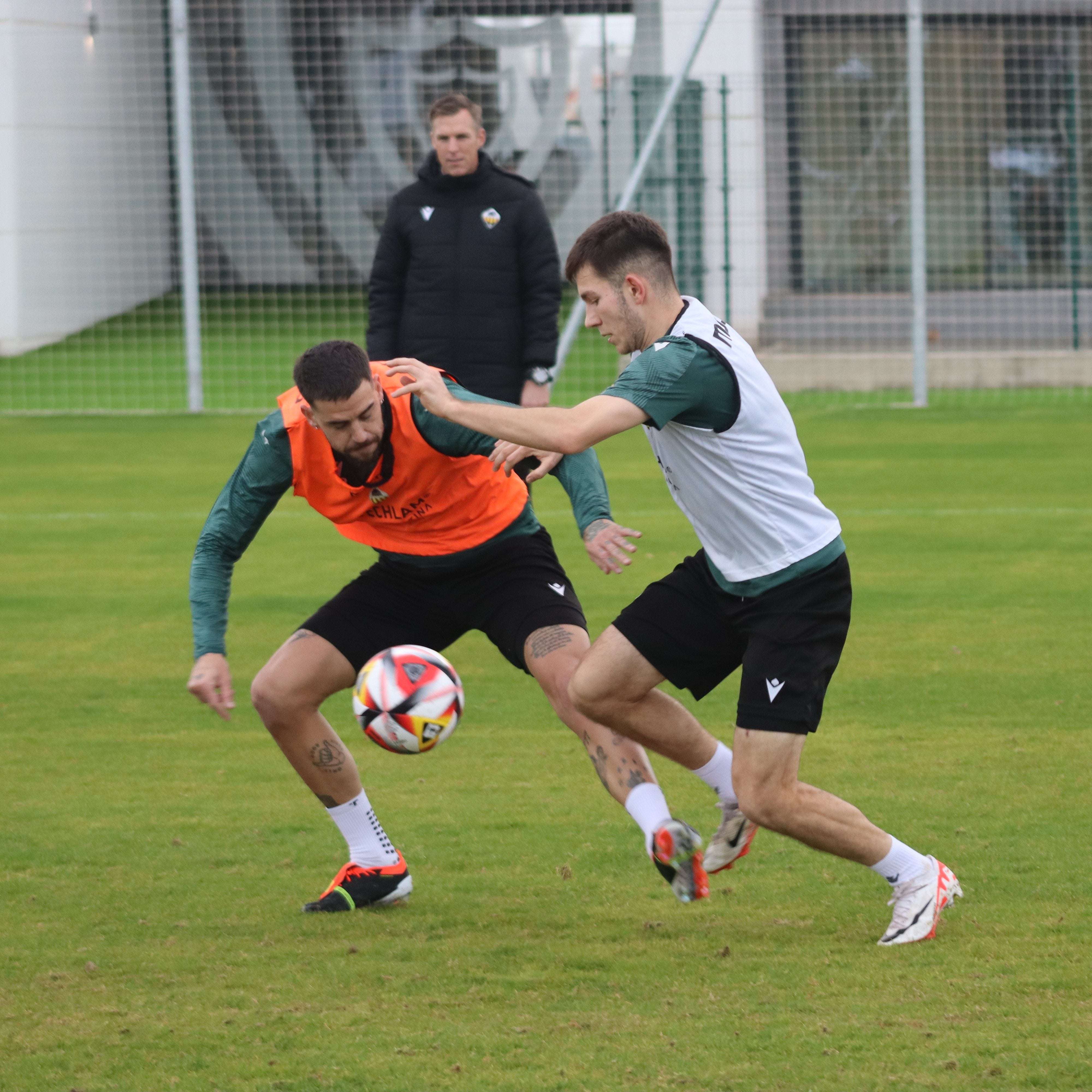 Imagen del entrenamiento del Castellón en la ciudad deportiva del Málaga.