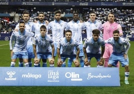 Once inicial del Málaga en el encuentro ante el Castellón del domingo.