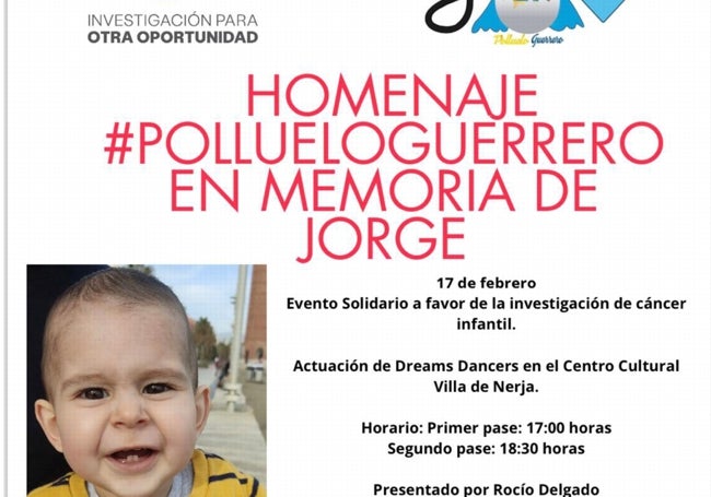 Cartel elaborado por la familia para darle difusión al evento solidario.