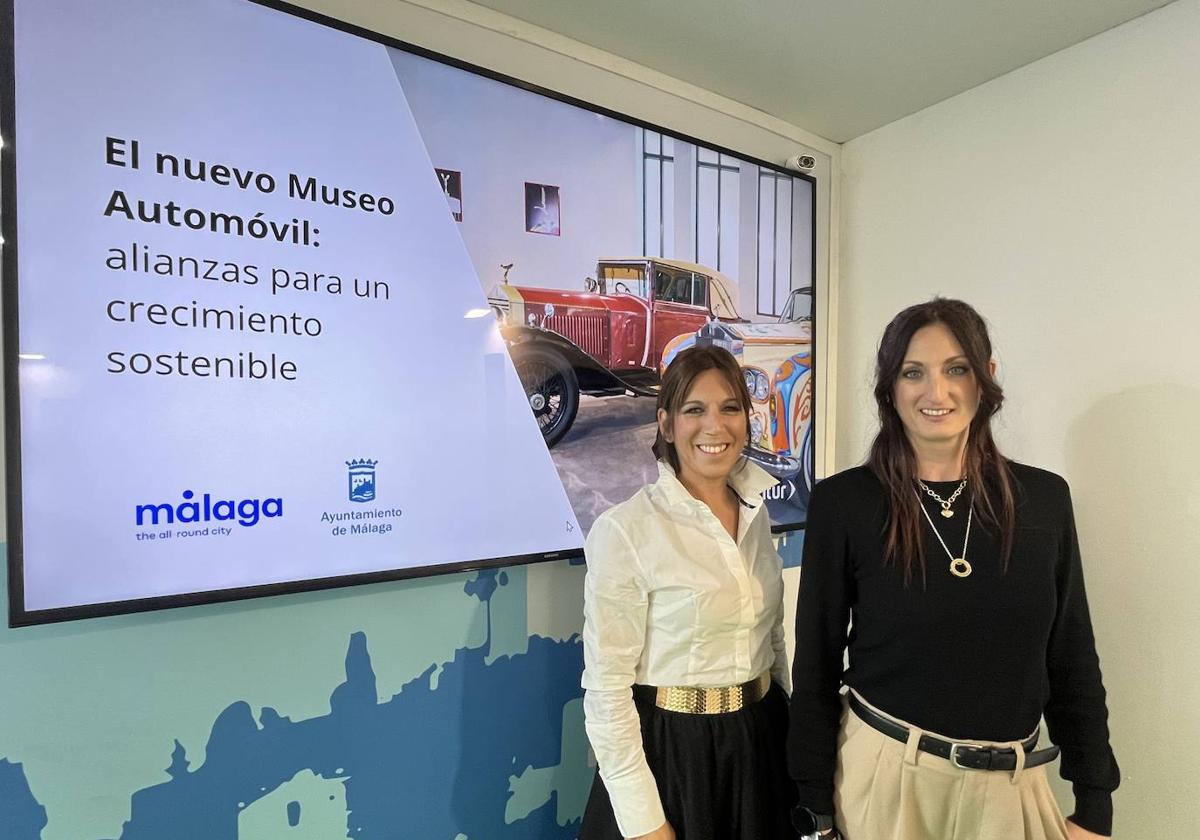 Elvira Carrera y Mar González en la presentación del MAM en Fitur