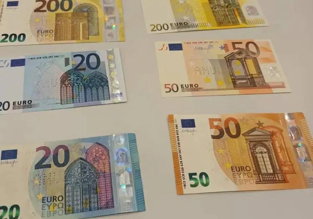 Los billetes falsos de euro retirados aumentan un 24% en 2023