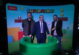 Javier Ramos, Francisco Salado y Santiago Bustamante, antes de hacer el balance esta mañana en OXO Museo del Videojuego.