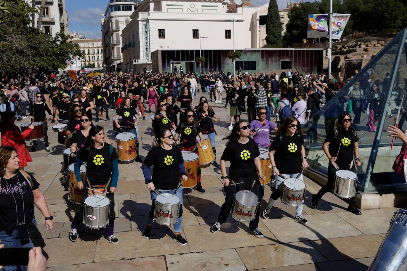 Así fue la manifestación en Málaga en defensa de La Invisible