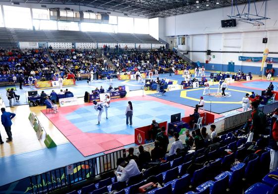 Imagen del desarrollo del Campeonato de España de Taekwondo celebrado en Málaga este sábado 3 de febrero.