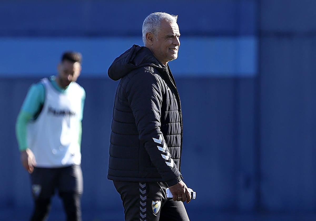 Imagen de un entrenamiento reciente del Málaga.