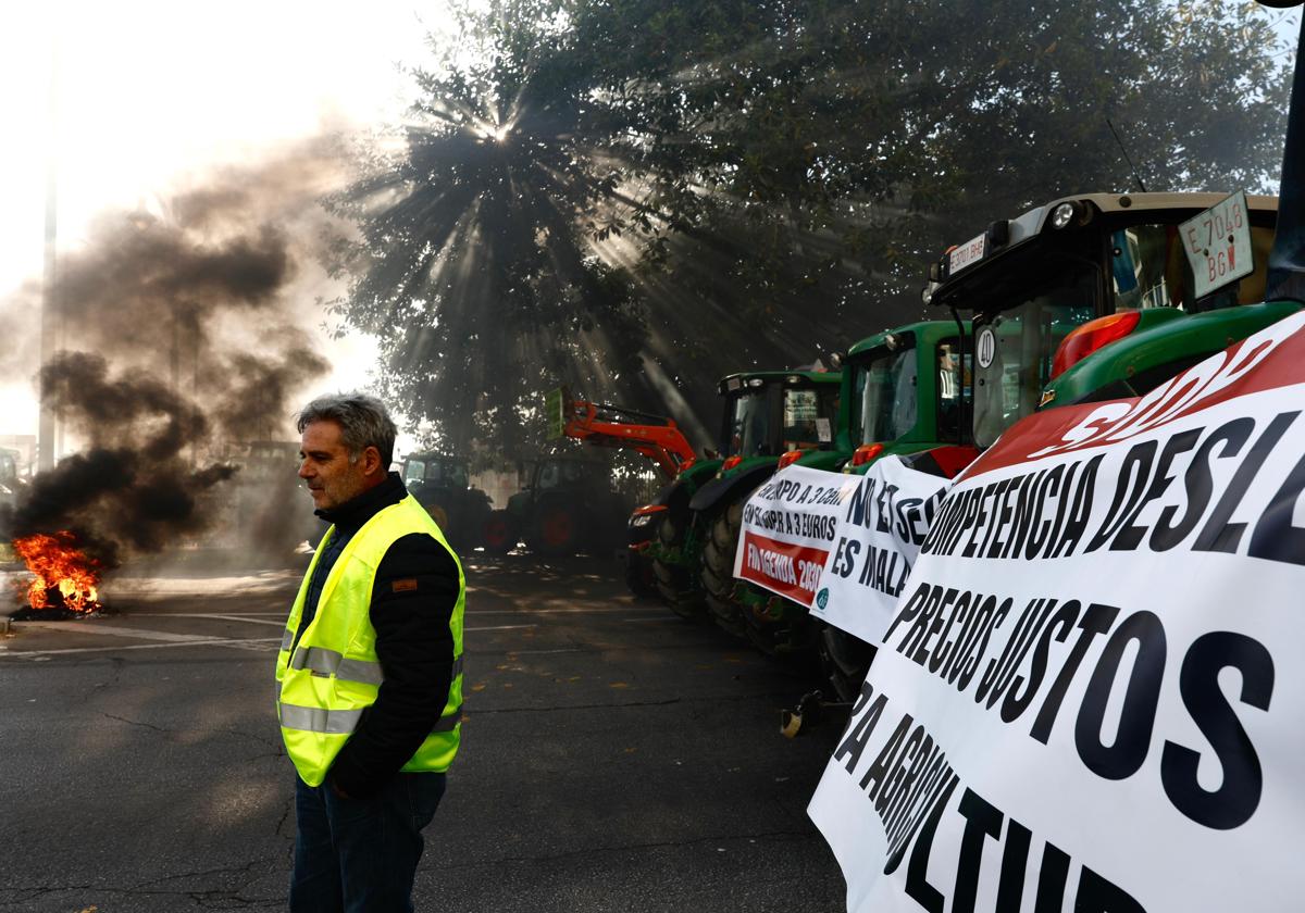 La protesta de los agricultores malagueños, en imágenes