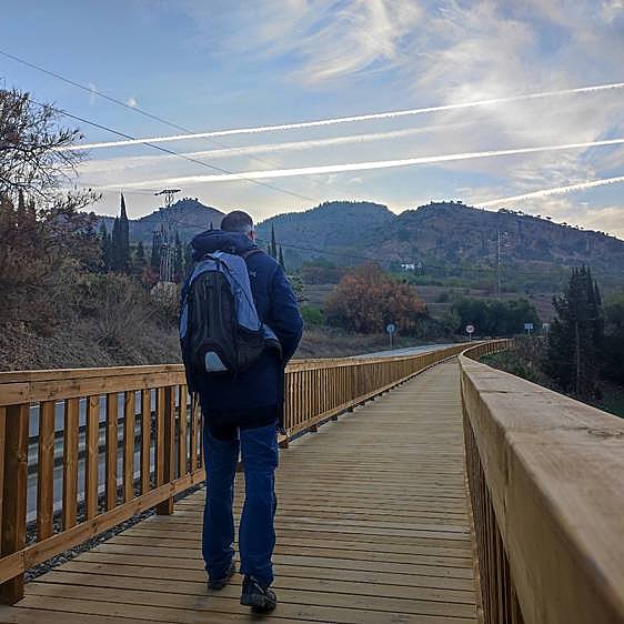 Buena parte de este camino discurre por pasarelas de madera