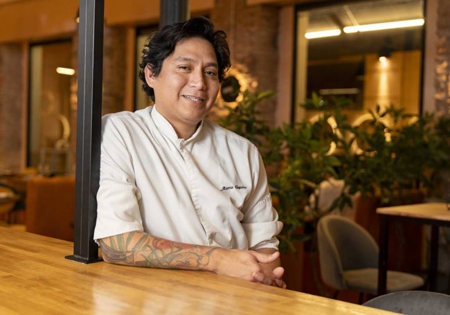 Mario Céspedes, en el restaurante malagueño.